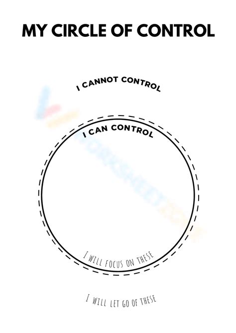 Free Printable Circle of Control Worksheet Collection