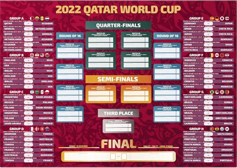 Qatar 2022 World Cup Matches Schedule Poster in Nepal at NPR 5255 ...