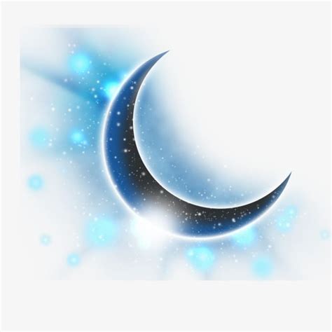 Fantasy Blue Crescent PNG Images, Moon, Halo PNG Transparent Background ...