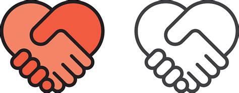 Handshake Heart Icon Stock Illustration - Download Image Now - iStock