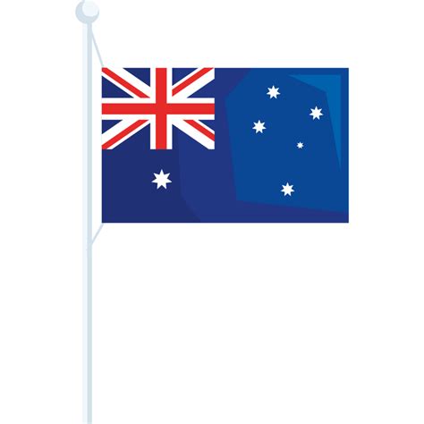 australian flag in pole 24090247 PNG