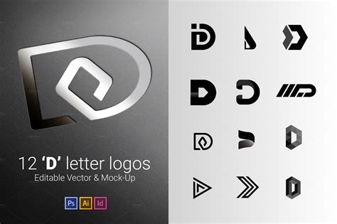 12 D Letter Logos - Vector & Mock-Up | Creative Logo Templates ...