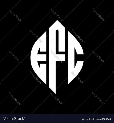 Efc circle letter logo design Royalty Free Vector Image