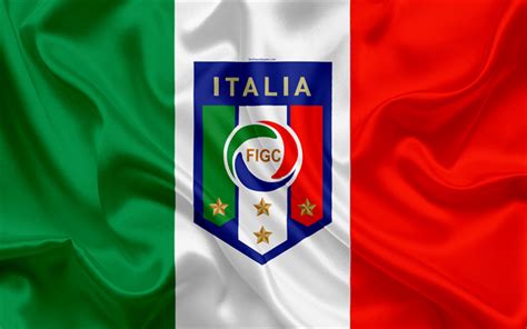 Scarica sfondi Italia squadra nazionale di calcio, emblema, logo, federazione gioco calcio ...