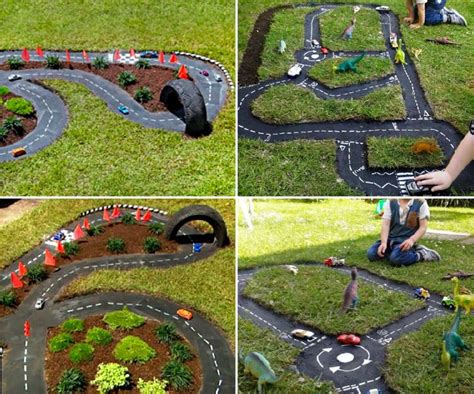 How To Make A Backyard Race Car Track Outdoor Car Track For Kids, Car ...