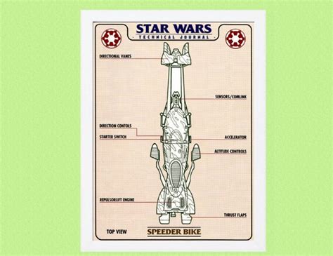 STAR WARS Speeder Bike Blueprint Page