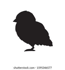 Vector Black Baby Chick Silhouette Isolated Stock Vector (Royalty Free) 1595346577 | Shutterstock