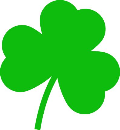 clover leaf silhouette, shamrock, st patrick's day free svg file - SVG Heart