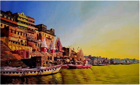 Banaras by Prasenjit Dey - Scenery Acrylic Painting | World Art Community