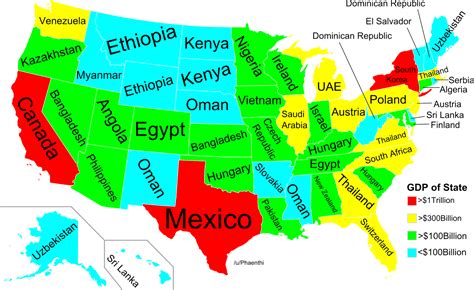 DPI-235 Economic Justice: GDP of US States Compared to GDP of Countries