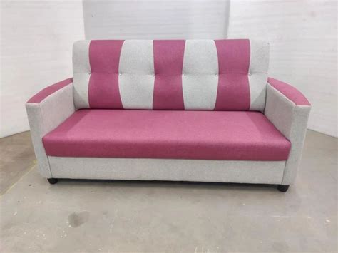 3 Seater Pink Rectangular Teak Wood Sofa Set at Rs 18500 | Teak Sofa in ...