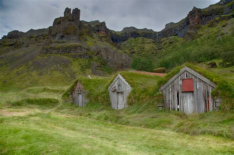 House with grass roof, Iceland