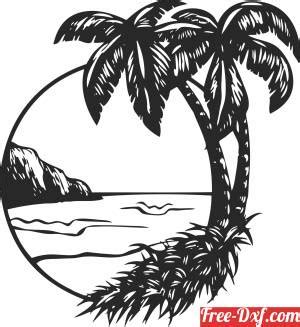 Beach Clipart Free Black And White