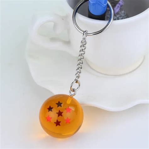 Anime Dragon Ball Z Necklace Orange PVC 1 7 Stars Goku Dragonball ...