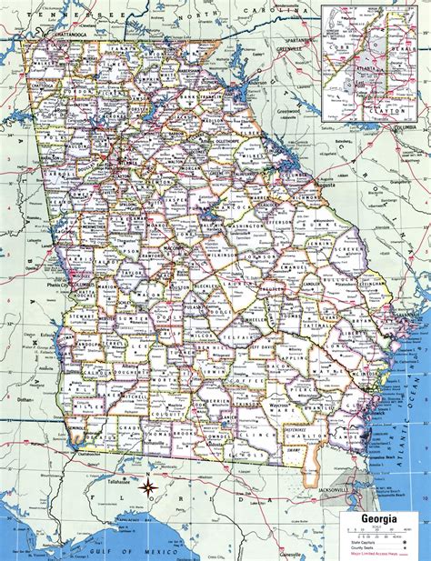 Printable Georgia County Map - Free Printable Templates