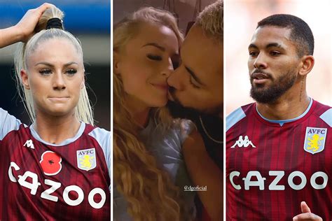 Aston Villa's Douglas Luiz in loved up picture with women's star Alisha ...