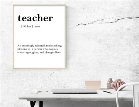 Teacher Definition Printable Instant Download Poster Word - Etsy in ...