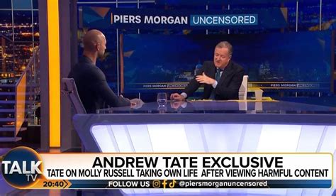 Piers Morgan And Andrew Tate Over Misogynistic Comments