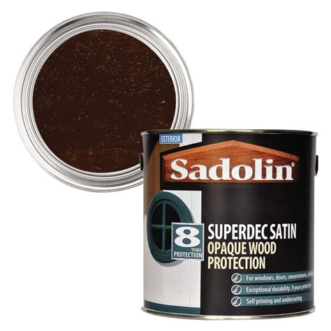 Sadolin Superdec Satin Opaque Wood Protection Walnut 2.5ltr | Selco