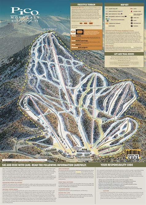 Pico Mountain Trail Map | OnTheSnow