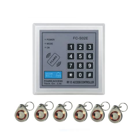 125KHz Door Access Control system 1000 users EM access control keypad with 10 pieces RFID ...