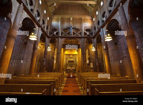 Heddal Stave Church interior, Norway Stock Photo - Alamy