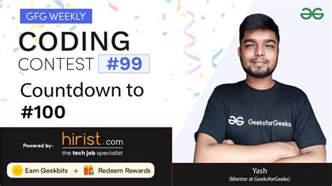 GFG Weekly Coding Contest - 99 Post Analysis | GeeksforGeeks Practice - YouTube