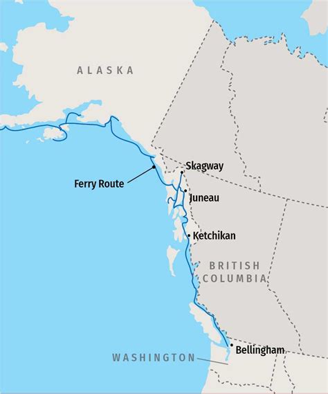 Alaska Marine Highway Ferry Map