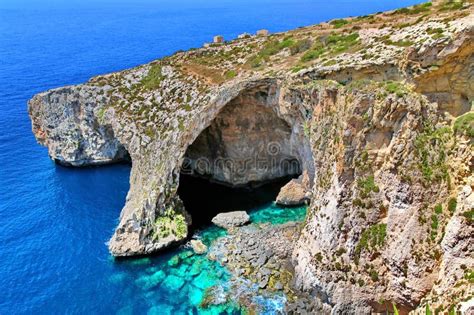 Malta Coast with Blue Grotto Stock Photo - Image of summer, travel: 157512394