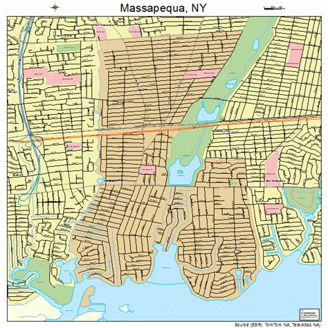 Massapequa New York Street Map 3645986