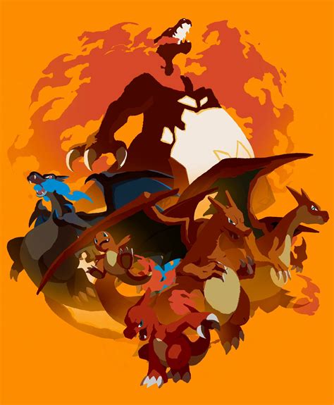 charizard, charmander, charmeleon, mega charizard x, mega charizard y, and 1 more (pokemon ...