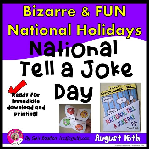 National Tell A Joke Day (August 16th) | Lead Joyfully