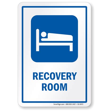 Recovery Room Sign for Hospitals, SKU: S2-0972