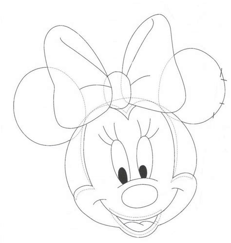 Minnie Mouse Face Coloring Pages - Cliparts.co