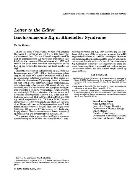 (PDF) Isochromosome Xq in Klinefelter syndrome - DOKUMEN.TIPS