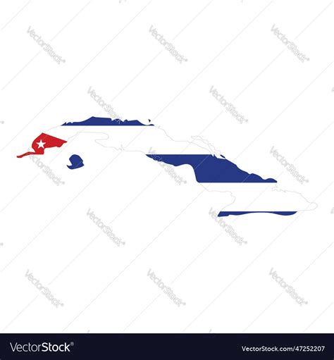 Cuba map and flag Royalty Free Vector Image - VectorStock