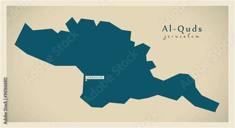 "Modern Map - Al-Quds PS" Stock image and royalty-free vector files on Fotolia.com - Pic 96166680