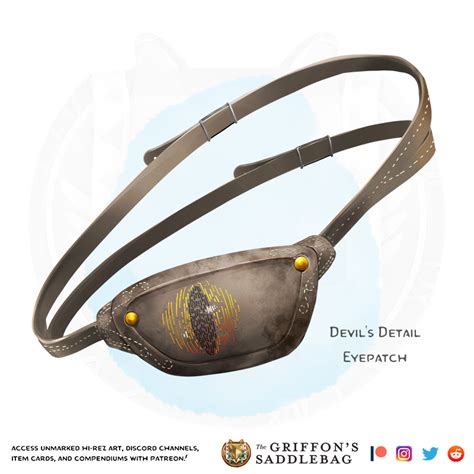 {The Griffon's Saddlebag} Devil's Detail Eyepatch | Wondrous item : r/TheGriffonsSaddlebag