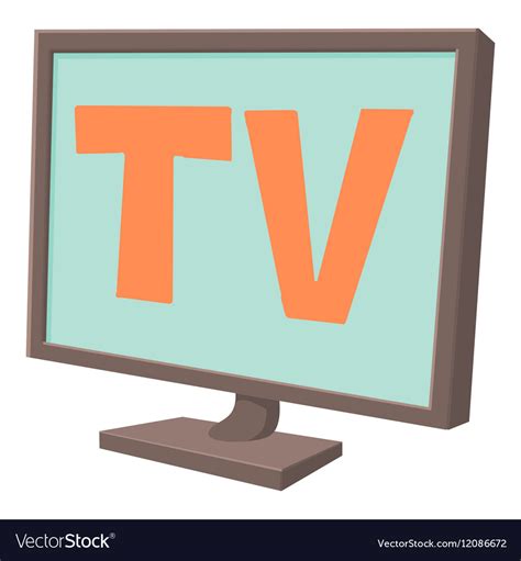 TV screen icon cartoon style Royalty Free Vector Image