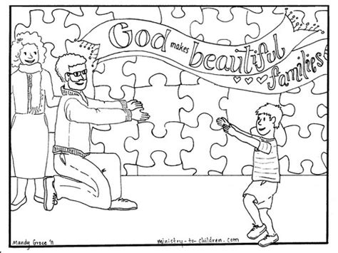 “God Makes Beautiful Families” Adoption Coloring Page