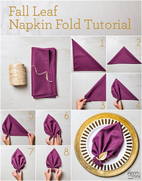 Fall Leaf Napkin Fold Tutorial Pictures, Photos, and Images for ...