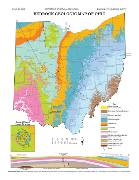 Bedrock-Geologic-Map-Of-Ohio - Kipton Quarry