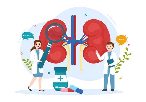 Nephrologist Illustration with Cardiologist, Proctologist and Treat Kidneys Organ in Flat ...