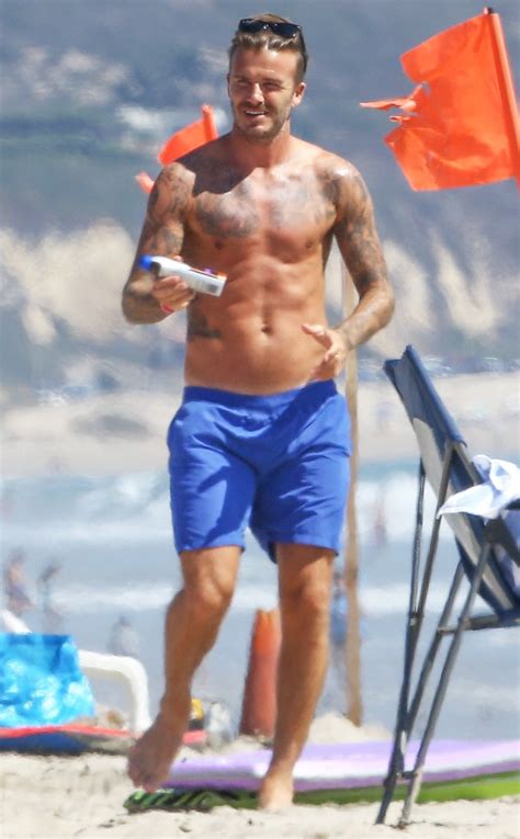 Shirtless David Beckham Flaunts Rock-Hard Abs on the Beach—See the Hot ...