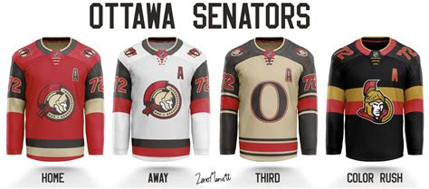 Complete Ottawa Senators re-design with four different jerseys : r ...