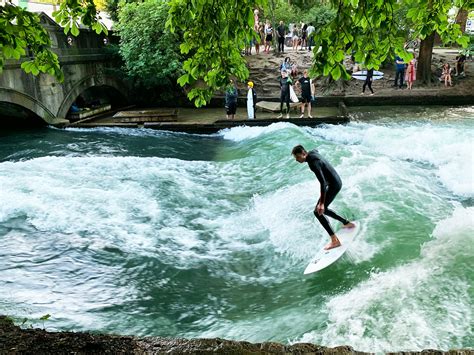 Surfing Munich Germany | Eisbach River Wave | Dr Steven A Martin