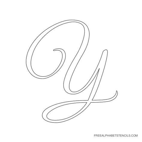 Elegant Cursive Alphabet Stencils in Printable Format | Free Printable ...