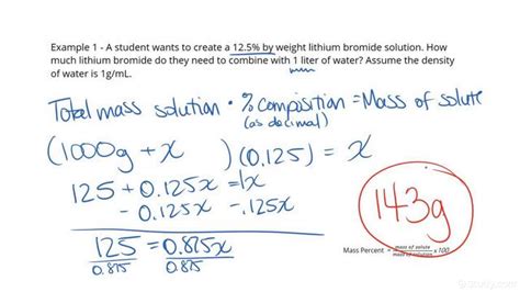 How to Calculate the Concentration of a Solute in Percent Composition ...