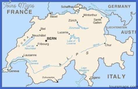 Map of Berne Switzerland - ToursMaps.com