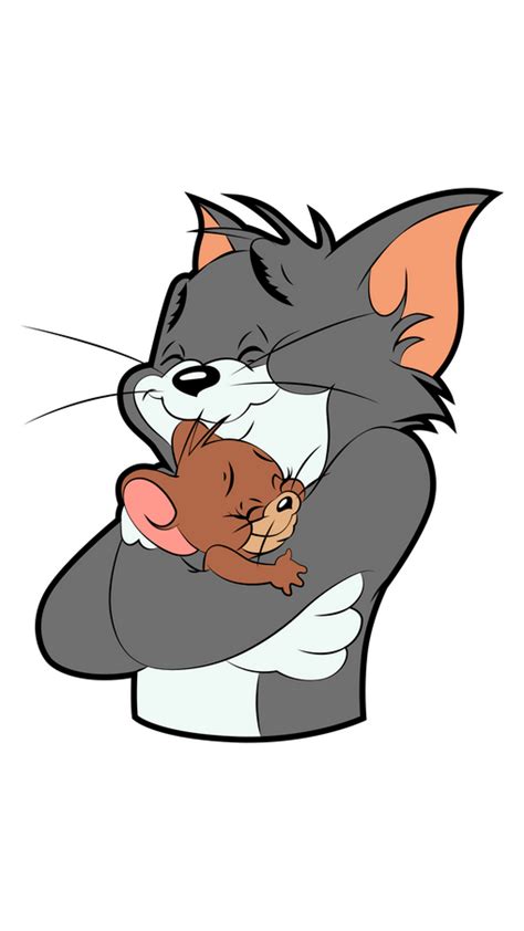 Tom and Jerry Hugs Sticker | Tom and jerry cartoon, Tom and jerry wallpapers, Cartoon drawings